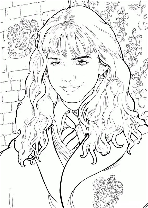 Kolorowanka Harry Potter - Hermiona Granger portret