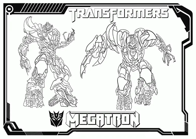 Kolorowanka Transformers MegaTron