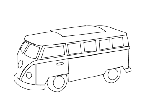 Kolorowanka autobus żuk mały i stary bus z okrągłym przodem