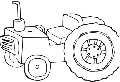 Kolorowanka traktory bardzo stary traktor, prosty ursus bez kabiny