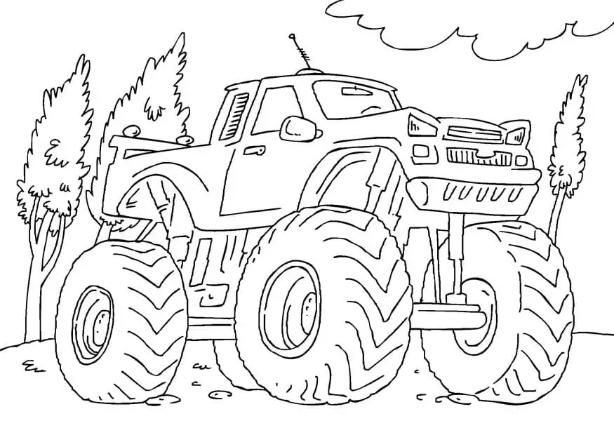 Monster Truck w lesie