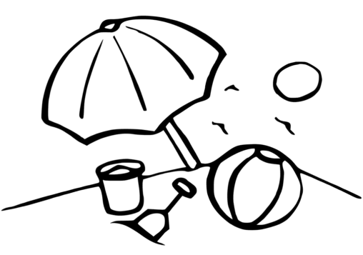 Słoneczna parasolka na plaży