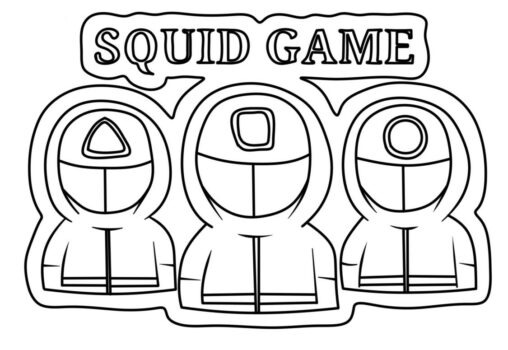 Squid Game do pokolorowania postacie