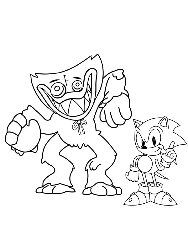Tańczący Huggy Wuggy i Sonic