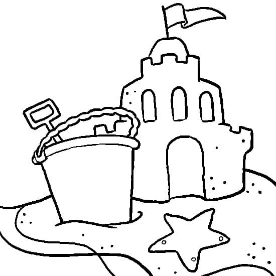 Zamek z piasku i wiaderko